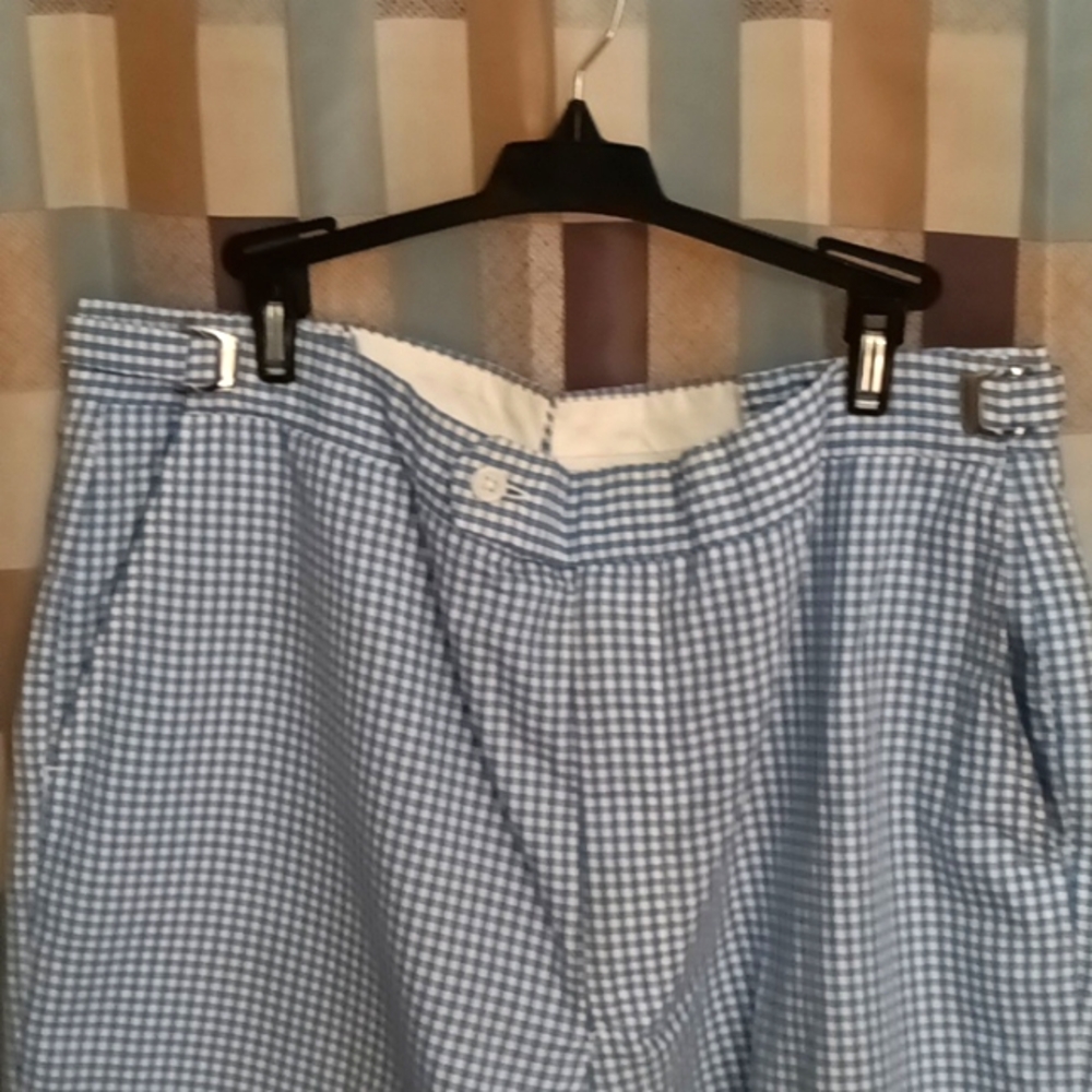 FINAL PRICE CORBIN'S men's blue and white plaid golf pants Size 38x30